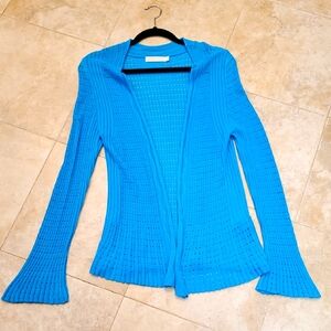 Christina Blue Cardigan with Flared Sleeves